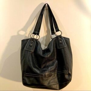 THE SAK Medium Size Leather Tote Colourful Lining Hobo  Slouchy Shoulder Bag